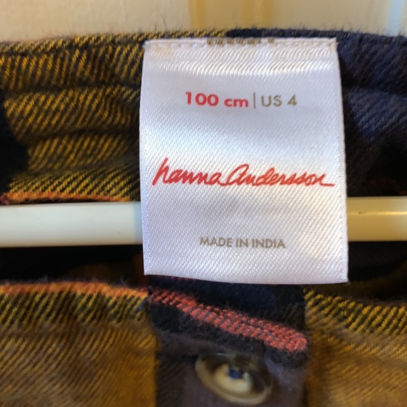 *LAST PRICE DROP* Hanna Andersson plaid flannel apron dress size 4 - Picture 2 of 6